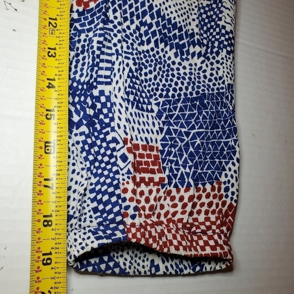 HEI HEI M Printed Nouveau Harem Jogger Pants Drop Crotch Cargo - Picture 12 of 12